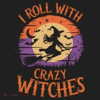 I Roll With Crazy Witches Scary Halloween Witch Costume Crazy Witch Witchy Vibes Hat thumb 2