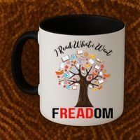 I Read What I Want Banned Books Week Librarian Coffee Mug thumb 2