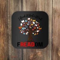 I Read What I Want Banned Books Week Librarian Coaster thumb 0