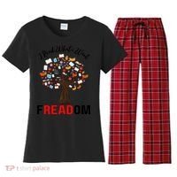 I Read What I Want Banned Books Week Librarian Women's Flannel Pajama Set thumb 0