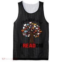 I Read What I Want Banned Books Week Librarian Mesh Reversible Basketball Jersey Tank thumb 0
