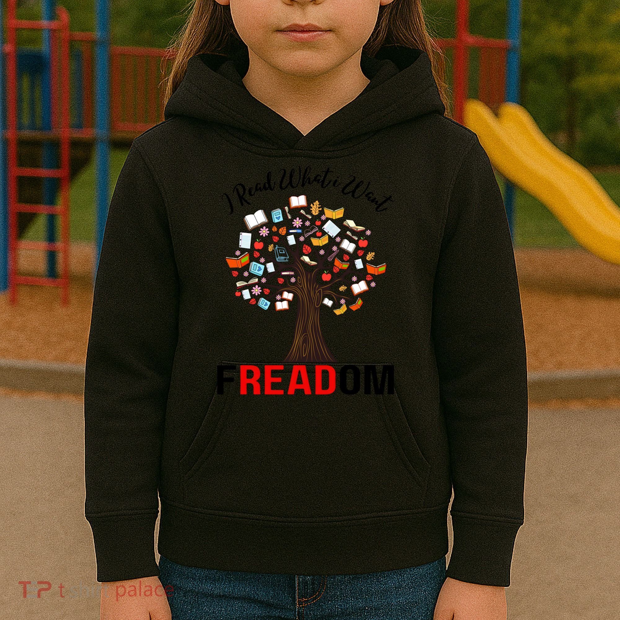 I Read What I Want Banned Books Week Librarian Kids Hoodie