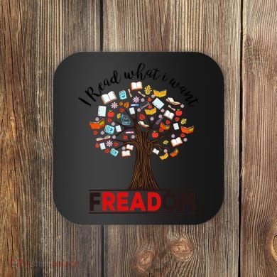 I Read What I Want Banned Books Week Librarian Coaster