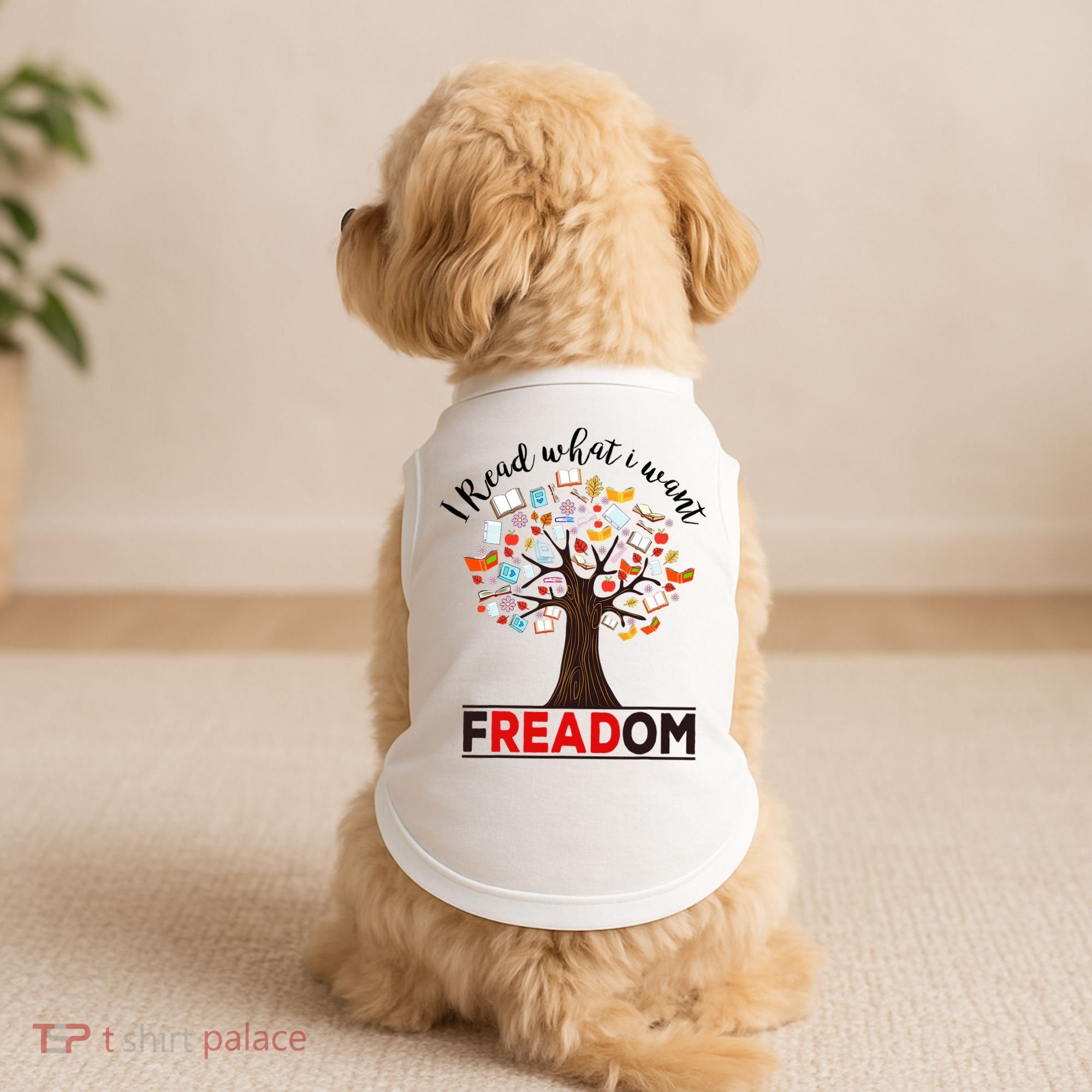 I Read What I Want Banned Books Week Librarian Doggie Tank