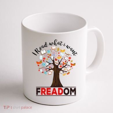 I Read What I Want Banned Books Week Librarian Coffee Mug back