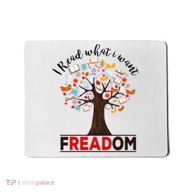 I Read What I Want Banned Books Week Librarian Mousepad