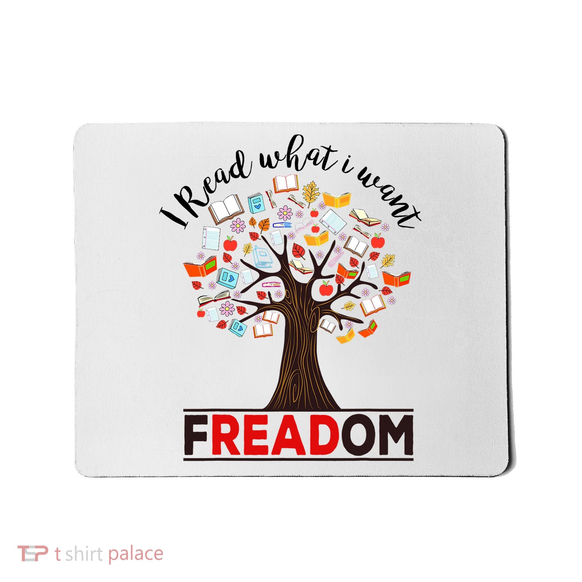 I Read What I Want Banned Books Week Librarian Mousepad
