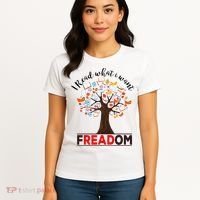 I Read What I Want Banned Books Week Librarian Women's T-Shirt thumb 4