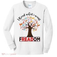 I Read What I Want Banned Books Week Librarian Kids Long Sleeve Shirt thumb 0