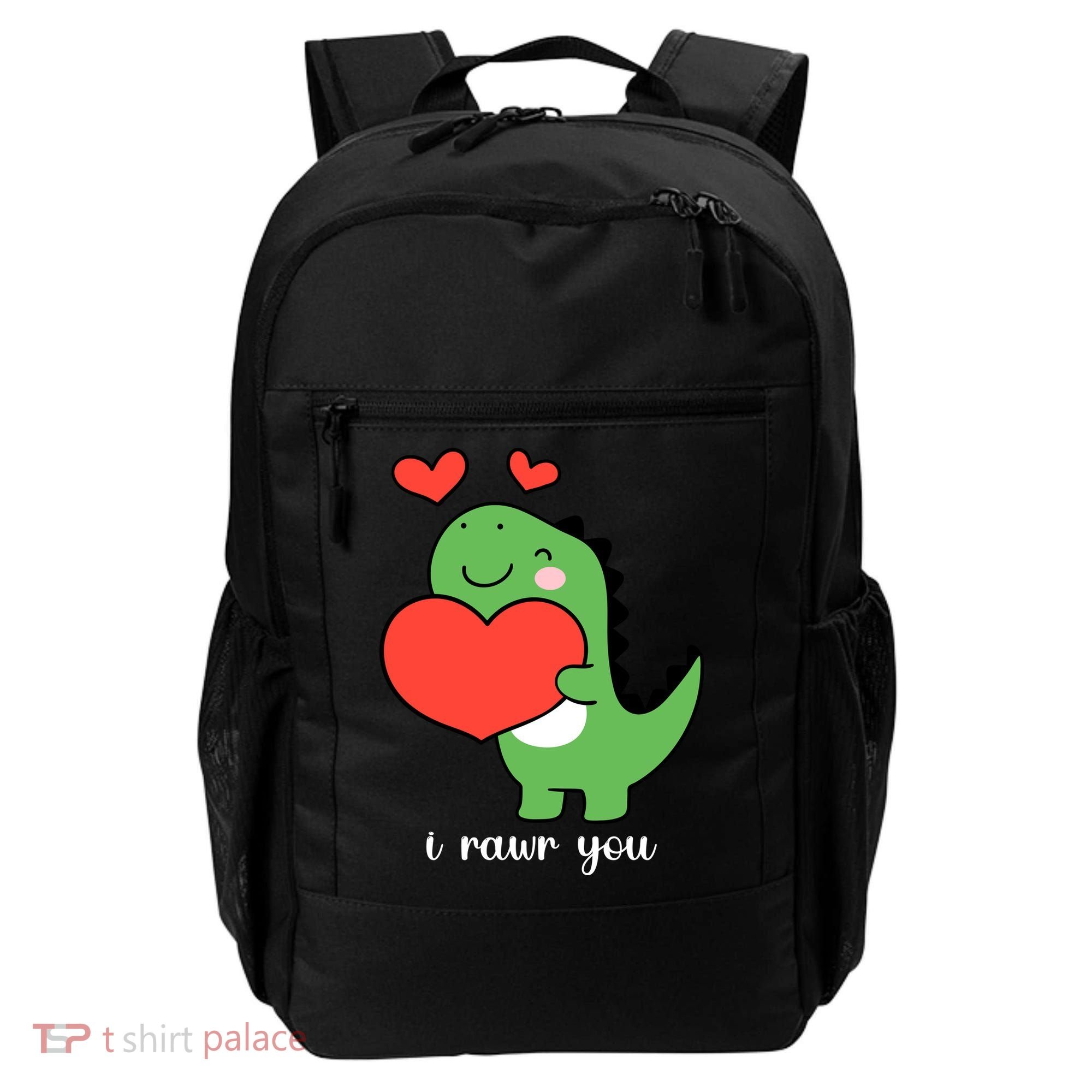I Rawr You Cute Dinosaur Love Valentines Day Backpack