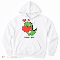 I Rawr You Cute Dinosaur Love Valentines Day Hoodie thumb 0