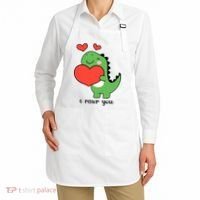 I Rawr You Cute Dinosaur Love Valentines Day Apron thumb 2