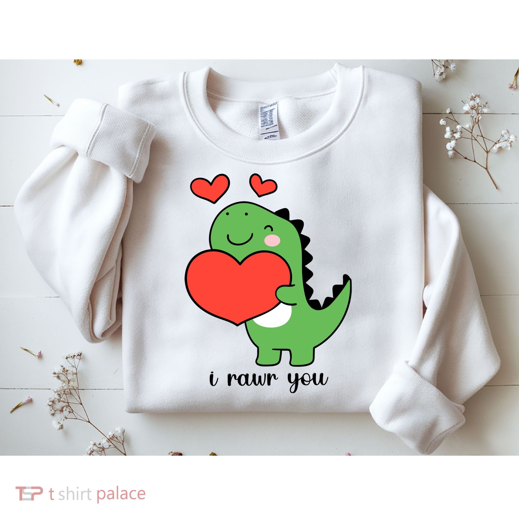 I Rawr You Cute Dinosaur Love Valentines Day Sweatshirt