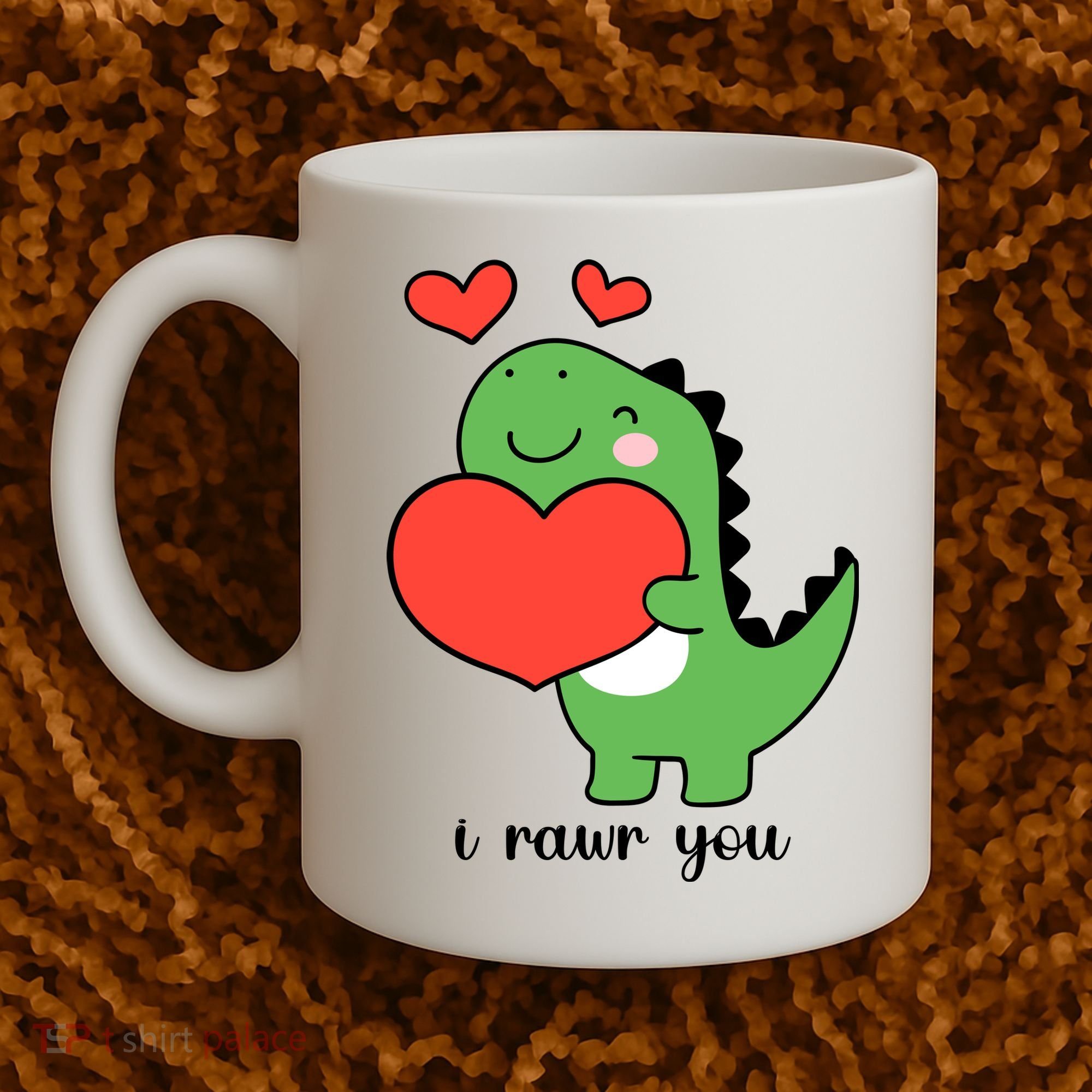 I Rawr You Cute Dinosaur Love Valentines Day Coffee Mug