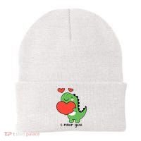 I Rawr You Cute Dinosaur Love Valentines Day Beanie thumb 0