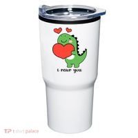 I Rawr You Cute Dinosaur Love Valentines Day Tumbler thumb 0