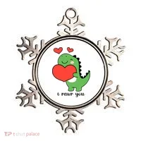 I Rawr You Cute Dinosaur Love Valentines Day Ornament thumb 0