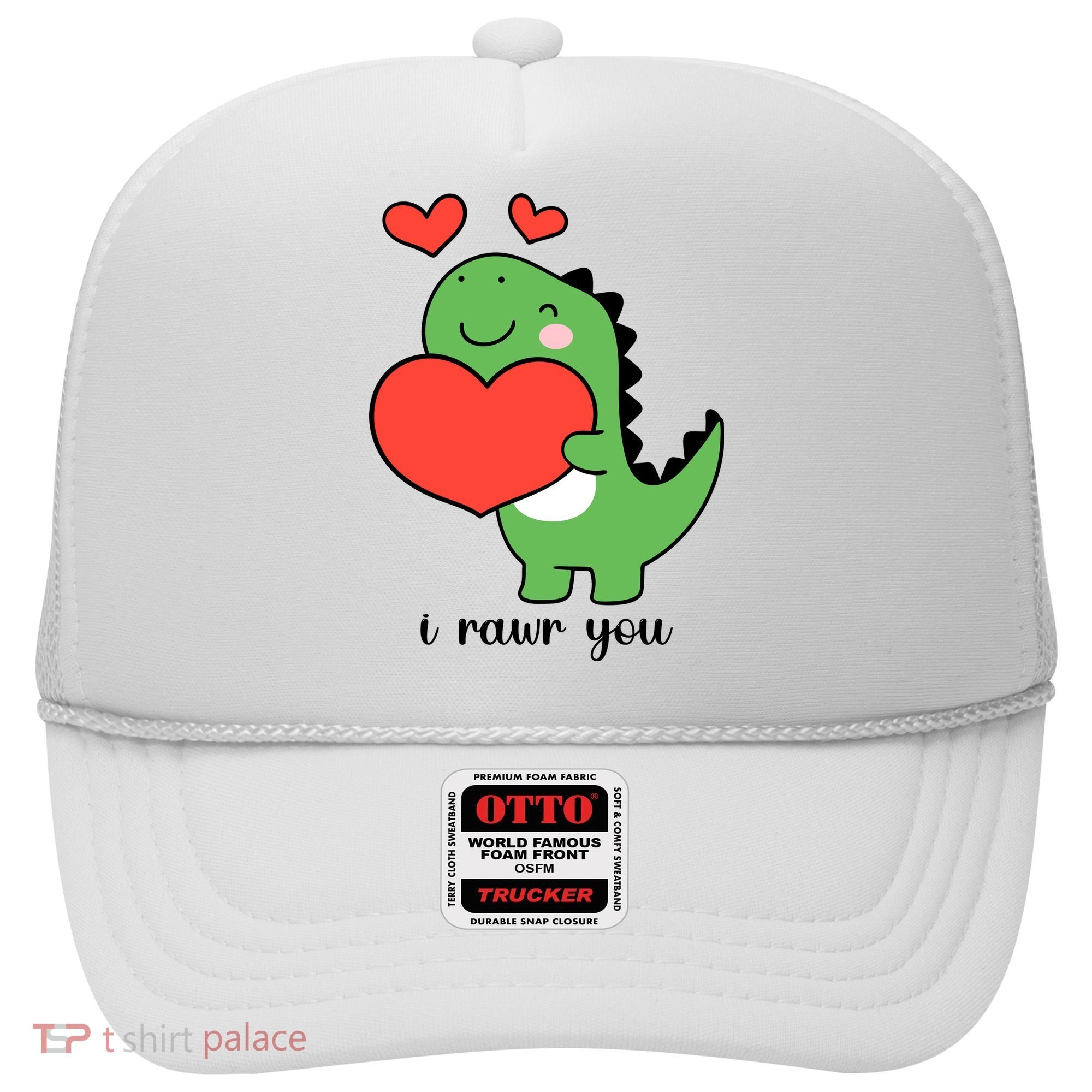 I Rawr You Cute Dinosaur Love Valentines Day Hat
