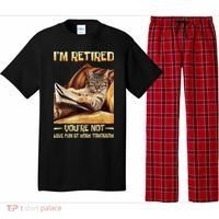 I'm Retired You're Not Have Fun At Work Tomorrow Funny Cat Pajama Set thumb 0