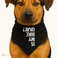 Is My Bike Okay? Upside Down Motorcycle Logo USA-Made Doggie Bandana thumb 1