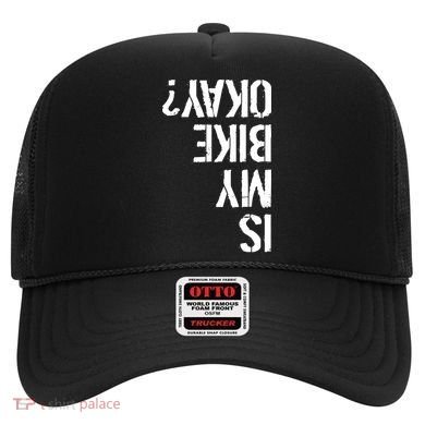 Is My Bike Okay? Upside Down Motorcycle Logo Hat