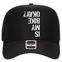 Is My Bike Okay? Upside Down Motorcycle Logo Hat thumb 0