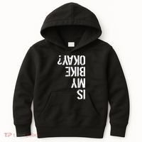 Is My Bike Okay? Upside Down Motorcycle Logo Kids Hoodie thumb 0