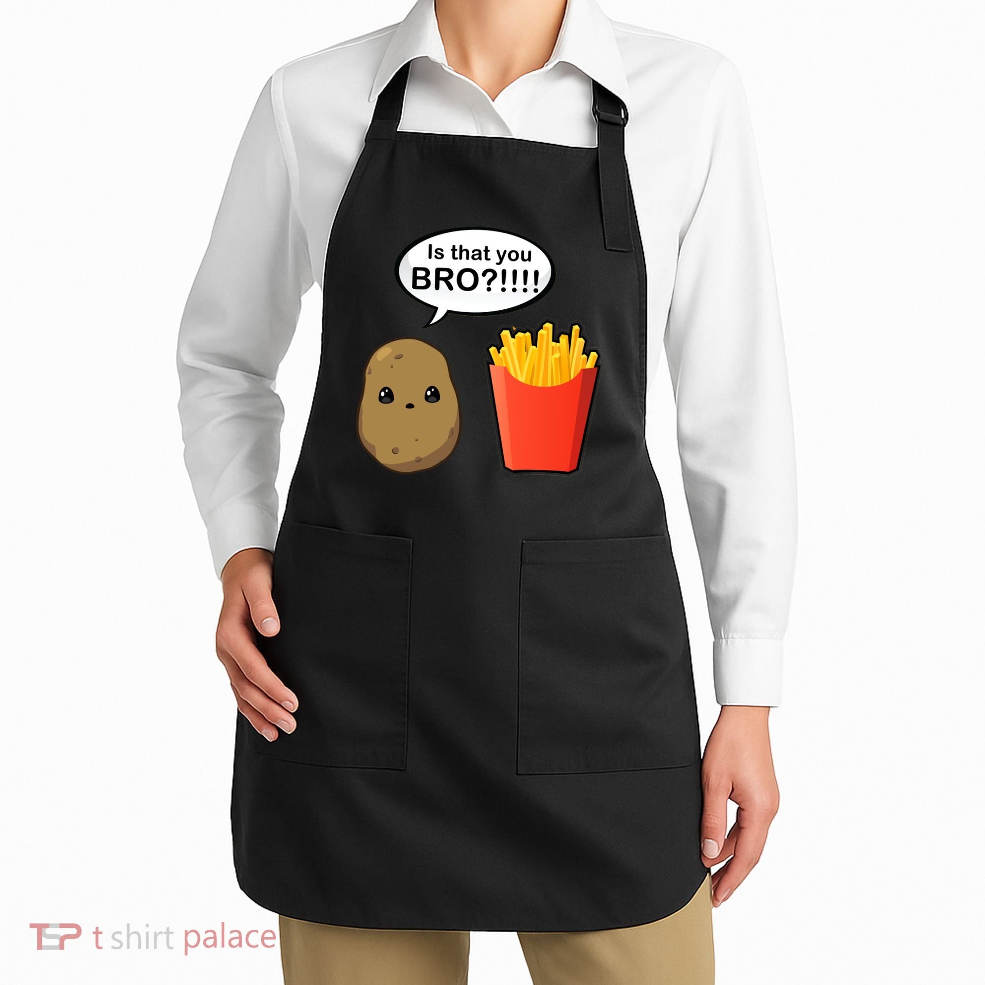 Is That You Bro Funny Cute French Fries Apron