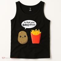 Is That You Bro Funny Cute French Fries Tank Top thumb 2