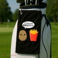 Is That You Bro Funny Cute French Fries Golf Towel thumb 2
