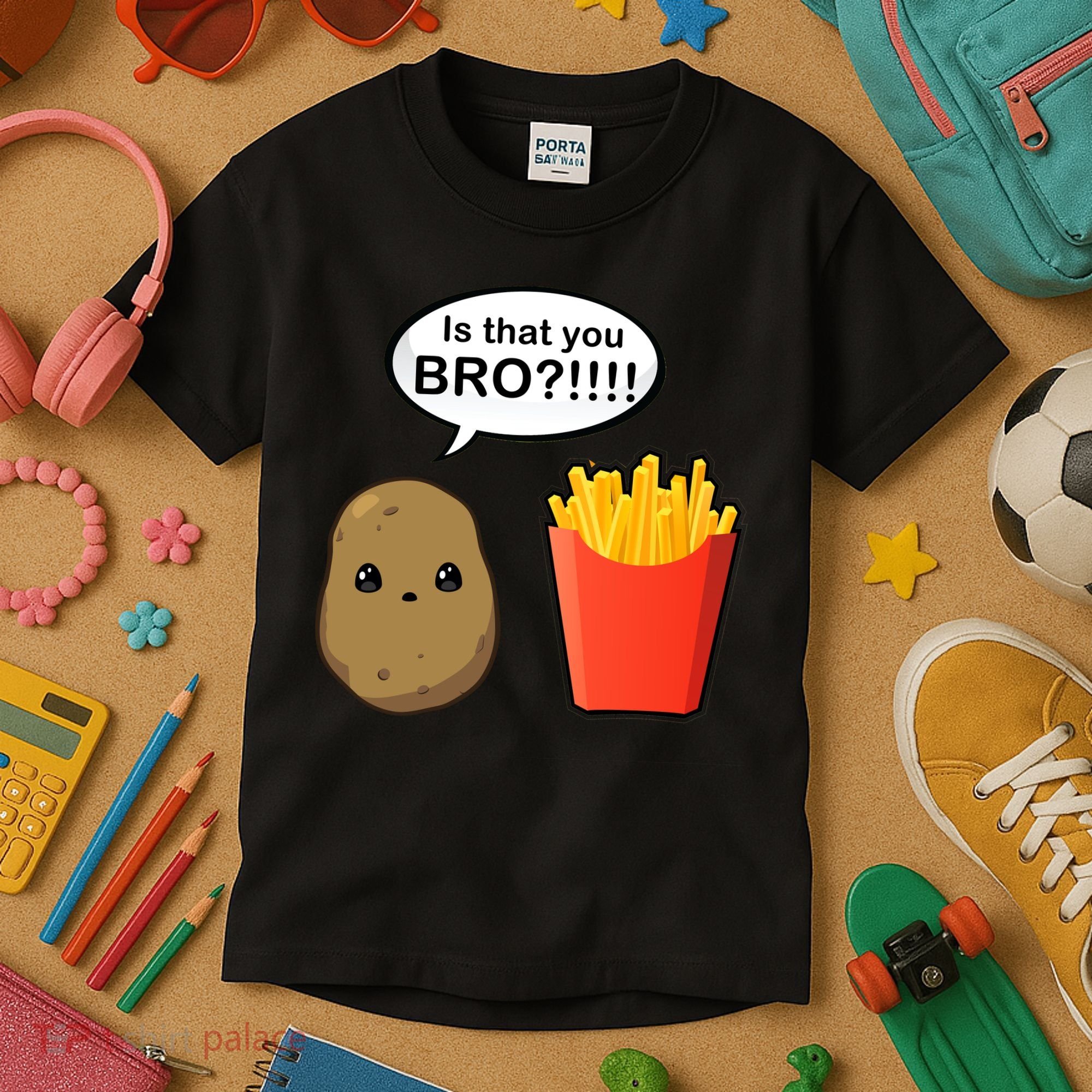 Is That You Bro Funny Cute French Fries Kids T-Shirt
