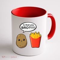 Is That You Bro Funny Cute French Fries Coffee Mug thumb 1