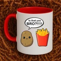 Is That You Bro Funny Cute French Fries Coffee Mug thumb 2