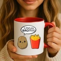 Is That You Bro Funny Cute French Fries Coffee Mug thumb 3