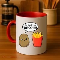 Is That You Bro Funny Cute French Fries Coffee Mug thumb 4