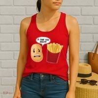 Is That You Bro Funny French Fries Women's Tank Top thumb 2