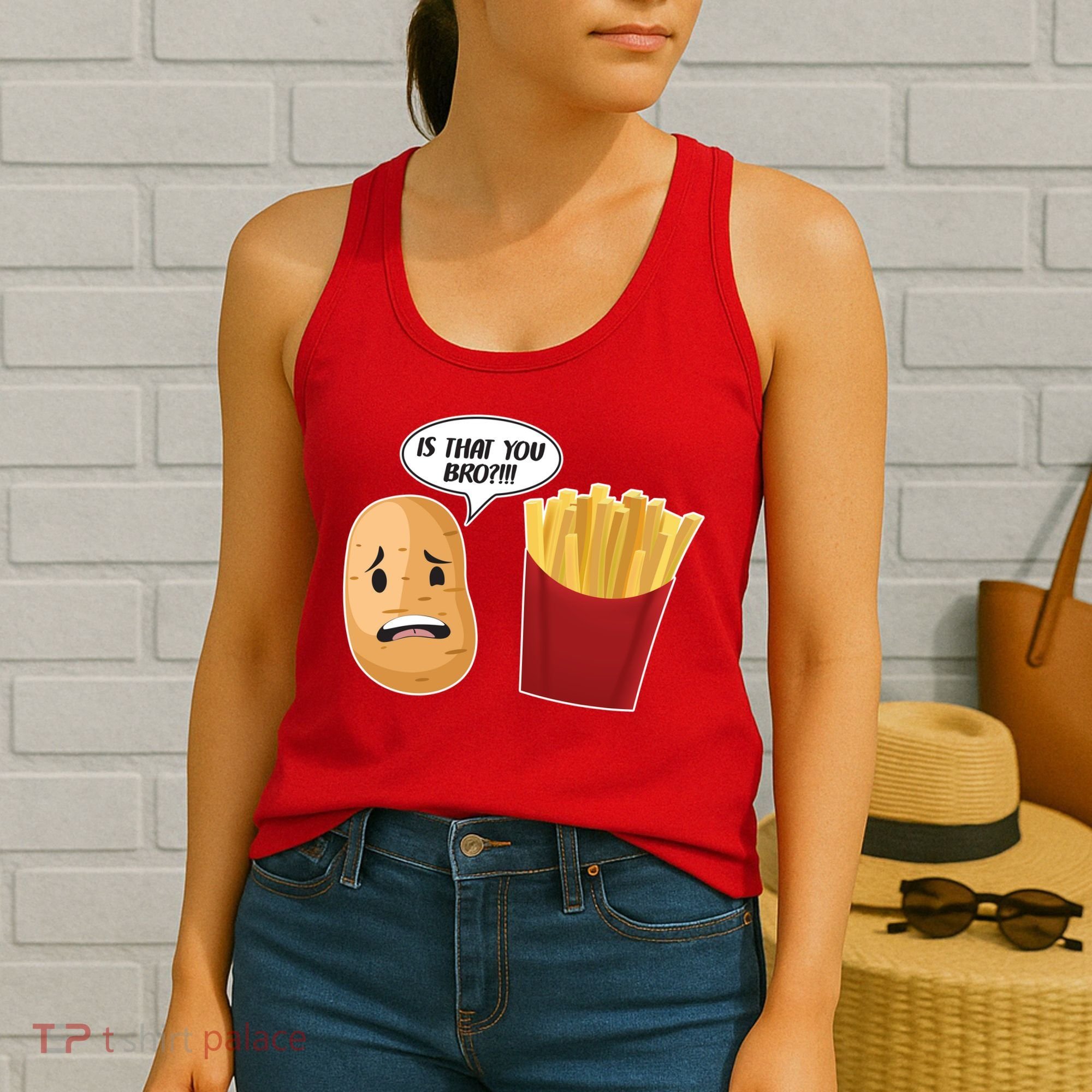 Is That You Bro Funny French Fries Women's Tank Top
