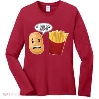 Is That You Bro Funny French Fries Women's Long Sleeve Shirt thumb 0