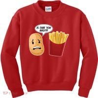 Is That You Bro Funny French Fries Kids Sweatshirt thumb 0