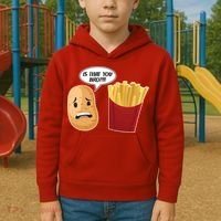 Is That You Bro Funny French Fries Kids Hoodie thumb 2