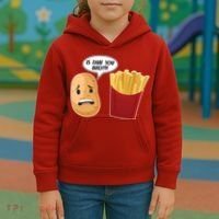 Is That You Bro Funny French Fries Kids Hoodie thumb 3