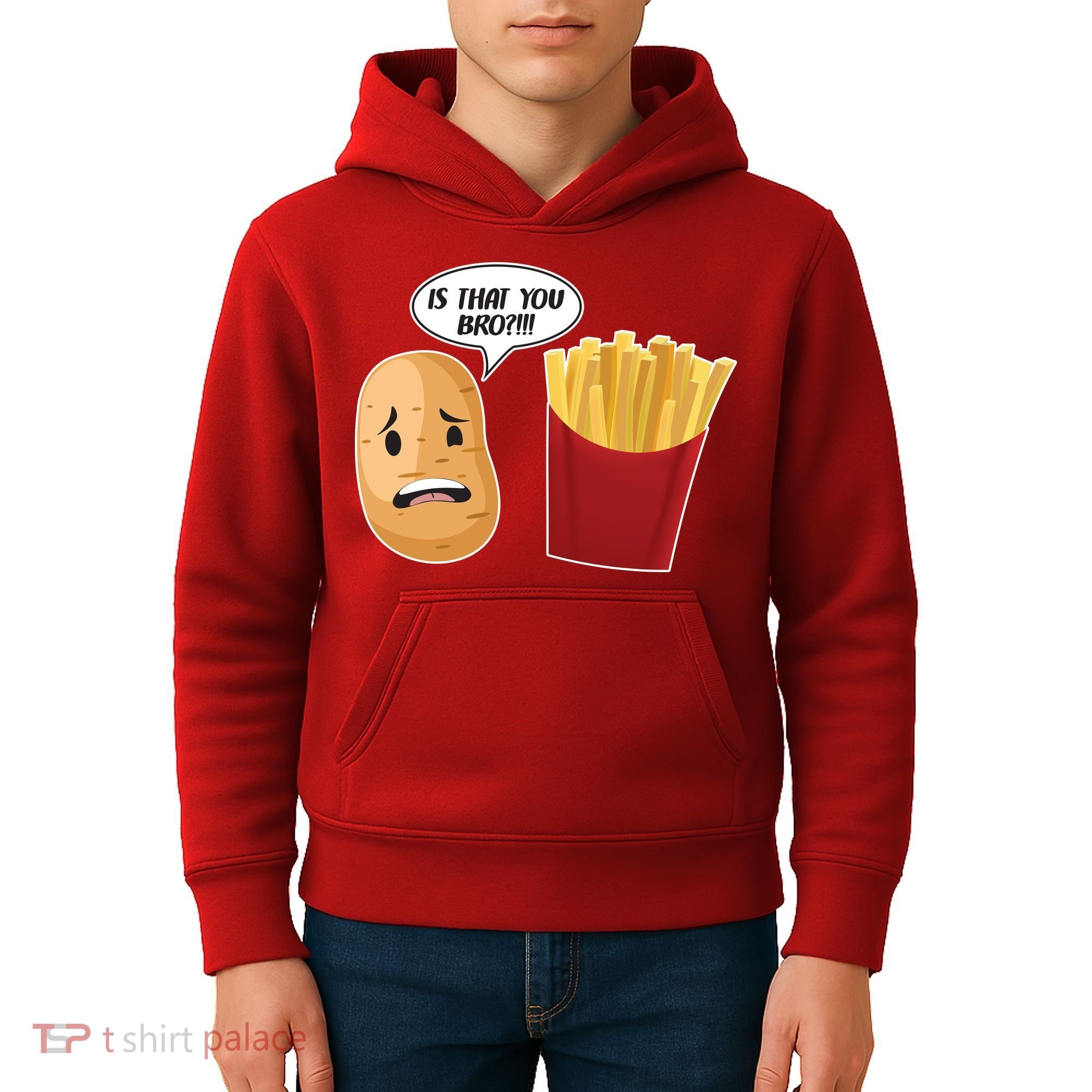 Is That You Bro Funny French Fries Kids Hoodie