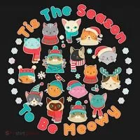 Is The Season To Be Meowy Tank Top thumb 6