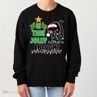 Is This Jolly Enough Funny Christmas Cat Women's Sweatshirt thumb 0