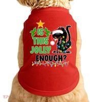 Is This Jolly Enough Funny Christmas Cat Doggie Tank thumb 0