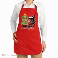 Is This Jolly Enough Funny Christmas Cat Apron thumb 2