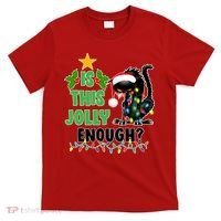 Is This Jolly Enough Funny Christmas Cat T-Shirt thumb 0