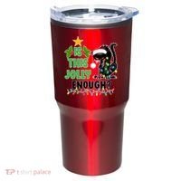 Is This Jolly Enough Funny Christmas Cat Tumbler thumb 0