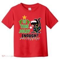 Is This Jolly Enough Funny Christmas Cat Toddler T-Shirt thumb 0