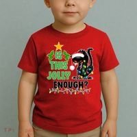 Is This Jolly Enough Funny Christmas Cat Toddler T-Shirt thumb 2